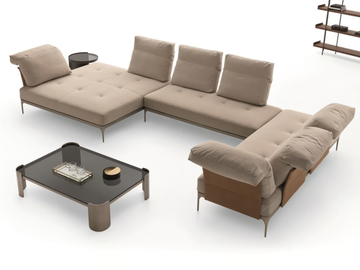 ADA - Corner sectional fabric sofa with chaise longue by Ditre Italia - view 2